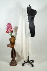 Dyeable Chanderi Embroidered Dupatta