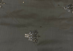 Embroidered Cotton Brown Flowers