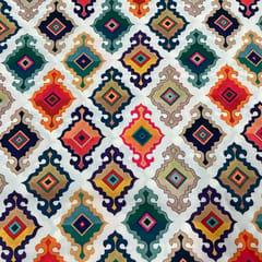 Multi Colour Crepe Printed Fabric