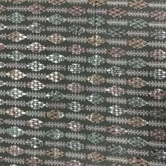 Pista Green Colour Georgette Embroidered Fabric
