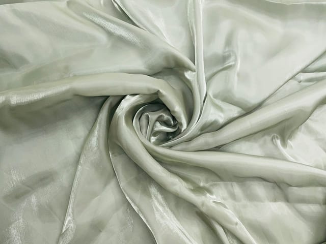Pista Green Colour Plain Jimmy Choo Organza Fabric