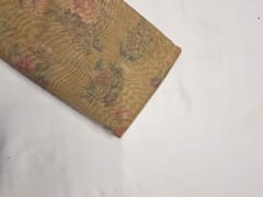 Mustard Floral Tissue Embroidery Fabric