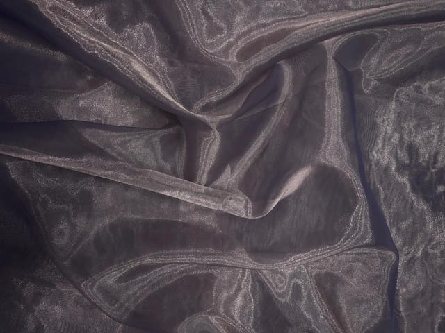 Dark Grey Plain Two Tone Organza Fabric