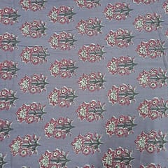Lavender Colour Cotton Cambric Printed Fabric
