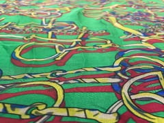 Printed Chiffon Green Abstract