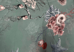 Georgette Turkish Blue Floral