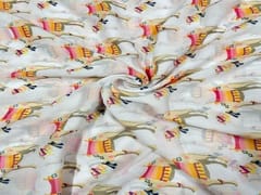Georgette White Camel