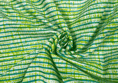 Printed Cotton Cambric Green Stripes
