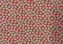 Printed Cotton Cambric Orange White Abstract