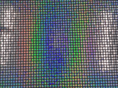 Silver Square Disco Foil Polyester Fabric