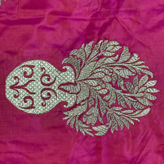 Twotone Pink Colour Silk Zari Fabric