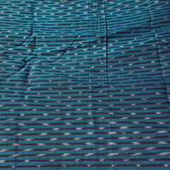 Black and Blue Colour Cotton Ikat Fabric
