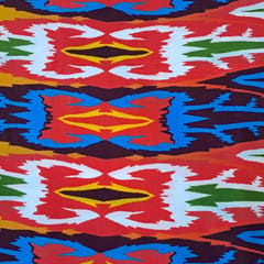 Multi Colour Pure Crepe Printed Fabric