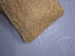 Light Gold Floral Shantley Net Fabric