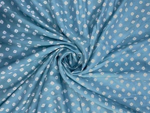 Light Blue Abstract Chanderi Fabric