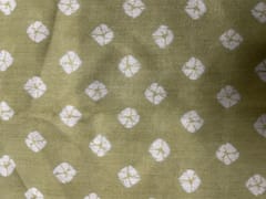 Light Mehndi Green Abstract Chanderi Fabric