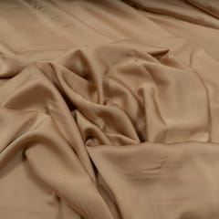 Beige Plain Armani Satin Lycra Fabric