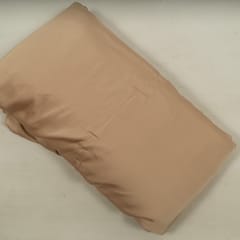 Beige Plain Armani Satin Lycra Fabric