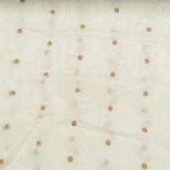 Dyeable Dola Silk Embroidered Fabric