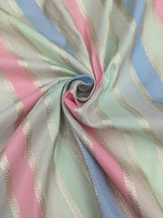 Mint Green Candy Stripe Jacquard Fabric