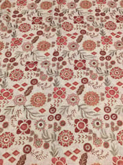 Beige Linen Position Printed Fabric