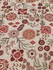 Beige Linen Position Printed Fabric