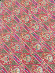 Rani Pink Crepe Position Printed Fabric