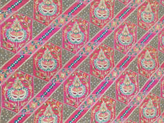 Rani Pink Crepe Position Printed Fabric
