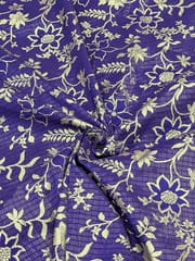 Purple Viscose Jacquard Fabric