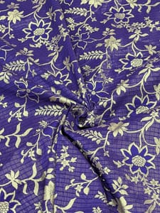 Purple Viscose Jacquard Fabric
