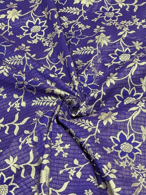 Purple Viscose Jacquard Fabric