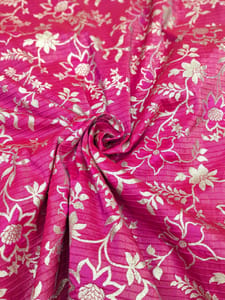 Rani Pink Viscose Jacquard Fabric
