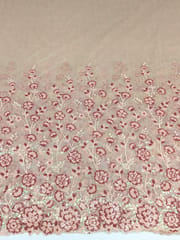 Floral Sequins Embroidered Net Fabric