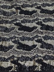 Black Georgette Fabric With All Over Sequins Work