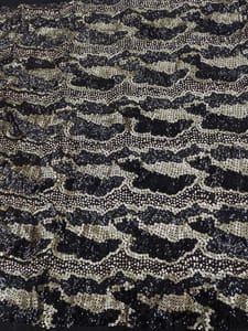 Black Georgette Fabric With All Over Sequins Work