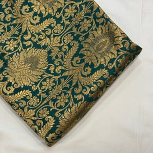 Green Colour Brocade fabric