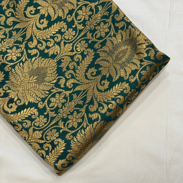 Green Colour Brocade fabric