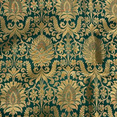 Green Colour Brocade fabric