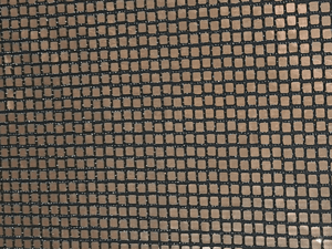 Brown Square Disco Foil Polyester Fabric