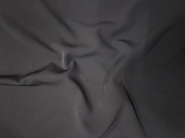 Dark Grey Plain Barbie Crepe Fabric