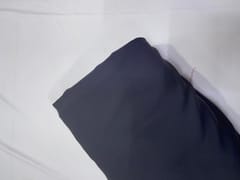 Dark Grey Blue Plain Barbie Crepe Fabric