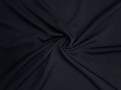 Dark Navy Blue Plain Barbie Crepe Fabric