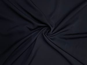 Dark Navy Blue Plain Barbie Crepe Fabric