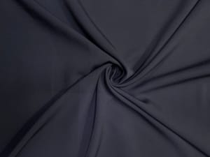 Dark Grey Blue Plain Barbie Crepe Fabric