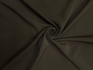 Dark Brown Plain Barbie Crepe Fabric