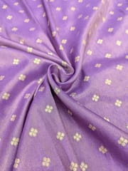 Dark Purple Viscose Fabric With Jacquard Butti
