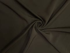 Dark Brown Plain Barbie Crepe Fabric