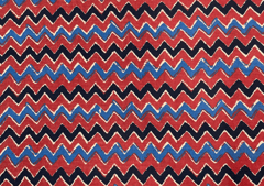 Printed Cotton Cambric Maroon Chevron