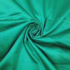 Green Colour Glace Cotton Fabric
