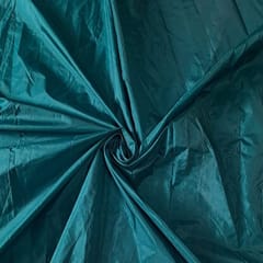 Peacock Blue Colour Poly Silk Fabric